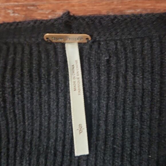 Free People Irreplaceable Oversized Sweater Cardigan, Black, Size S, OB871668 - Picture 7 of 10